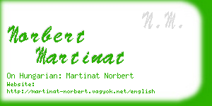 norbert martinat business card